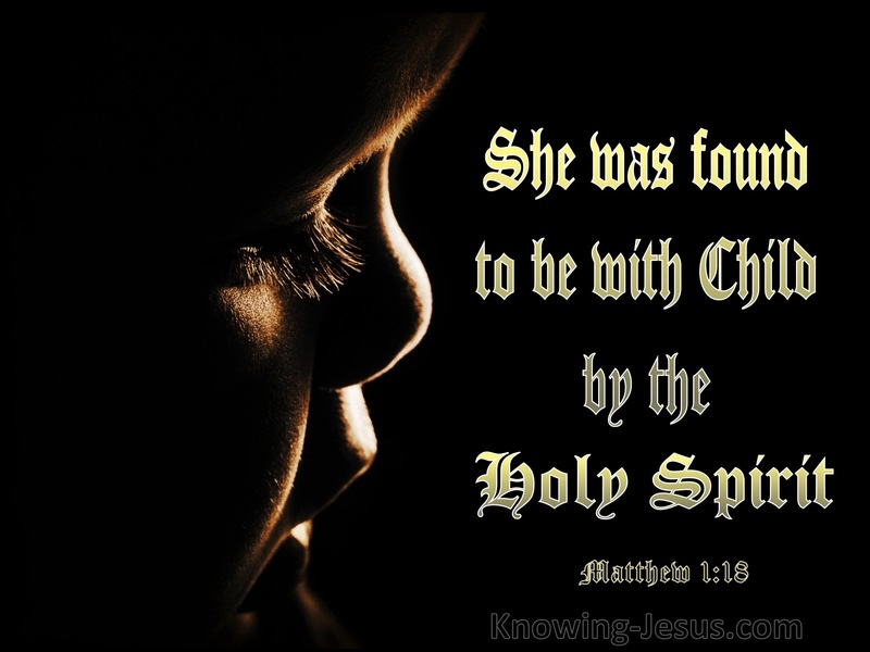 Matthew 1:18 She Was Found To Be With Child (gold)
